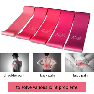5 Piece Set of Resistance Body Bands with Carry Bag