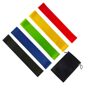 5 Piece Set of Resistance Body Bands with Carry Bag