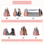 The Premium 3 in 1 Large Baby Diaper Bag Mummy Travel Backpack with Changing Station Pad & USB Port