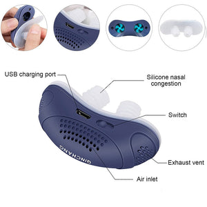 Maskless Micro CPAP Anti Snoring Electronic Sleep Apnea Device