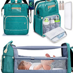 The Premium 3 in 1 Large Baby Diaper Bag Mummy Travel Backpack with Changing Station Pad & USB Port
