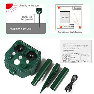 Ultrasonic Pest and Birds Repeller: Long Range Solar Powered animals Repellent